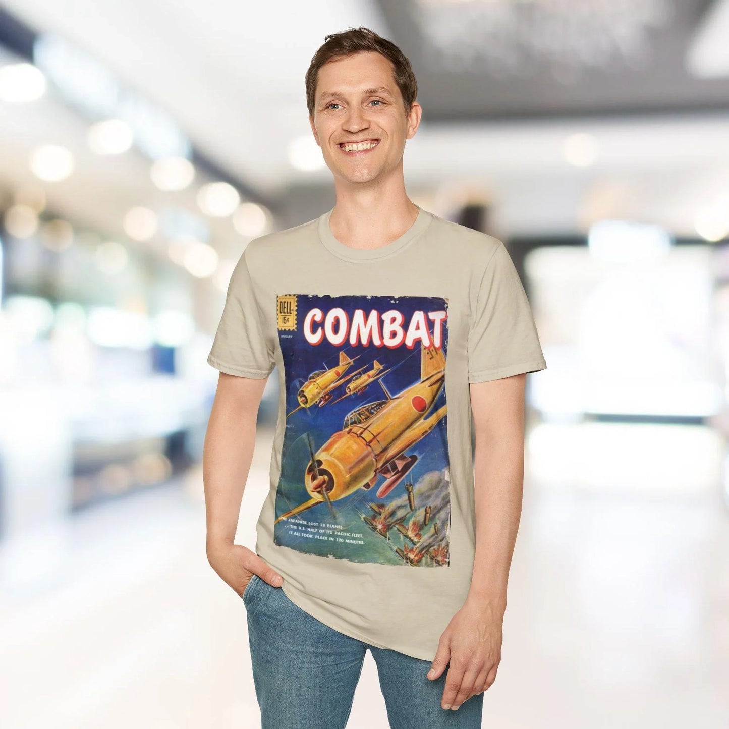 Close-up of the black cotton fabric displaying the smooth, relaxed fit and subtle stitching details at the neckline and