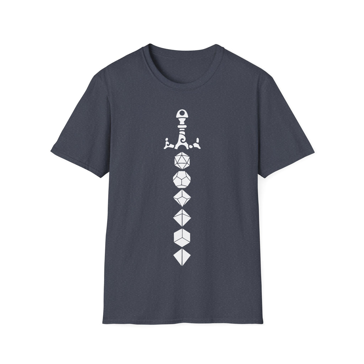 Dice Sword White - Unisex Softstyle T-Shirt