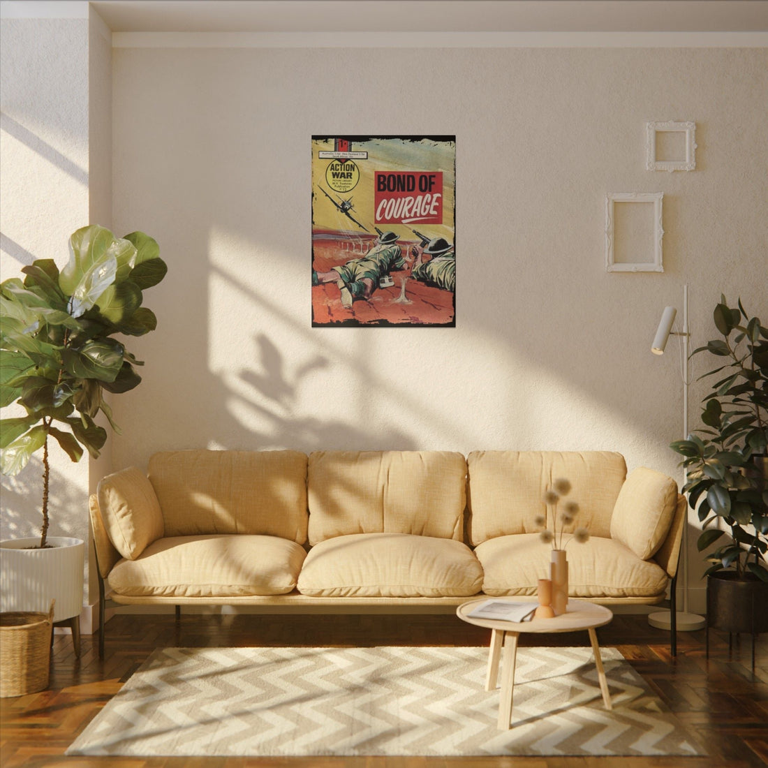 Bring Vintage Combat to Your Walls with the Eco-Friendly Action War #12 Matte Canvas Art