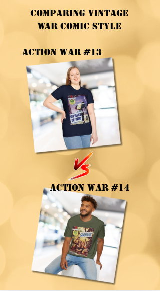 Action War #13 vs #14 Unisex Softstyle T-Shirts Review: Comparing Vintage Comic Style, Comfort, and Fit