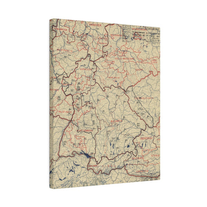 Close-up of the detailed map legend and handwritten annotations on HQ Twelfth Army Group Situation Map, July 11, 1945.