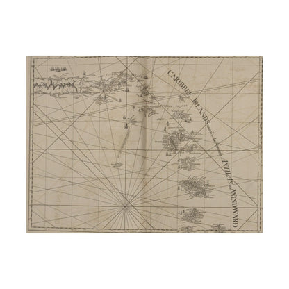 Printify canvas artwork of Caribbee Island, Virgin Islands, and Isle of Porto Rico with matte finish, wood frame, indoor