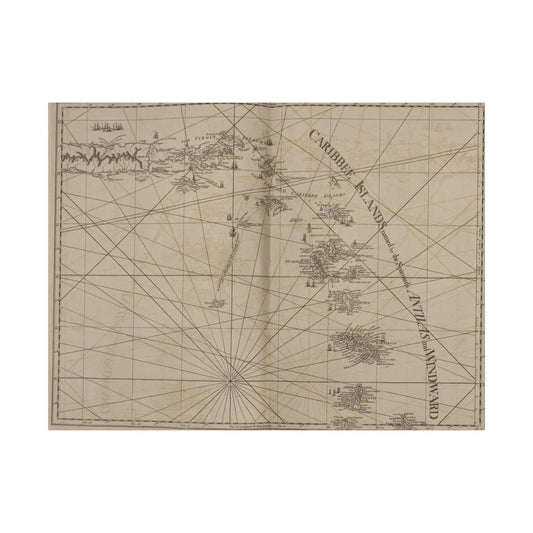 Canvas wall art featuring Caribbee Island, Virgin Islands, and Isle of Porto Rico in matte finish with eco-friendly wood