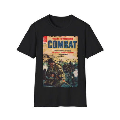Printify Combat Mar 1964 unisex softstyle cotton crew neck T-shirt in black with vintage print, regular fit, DTG design