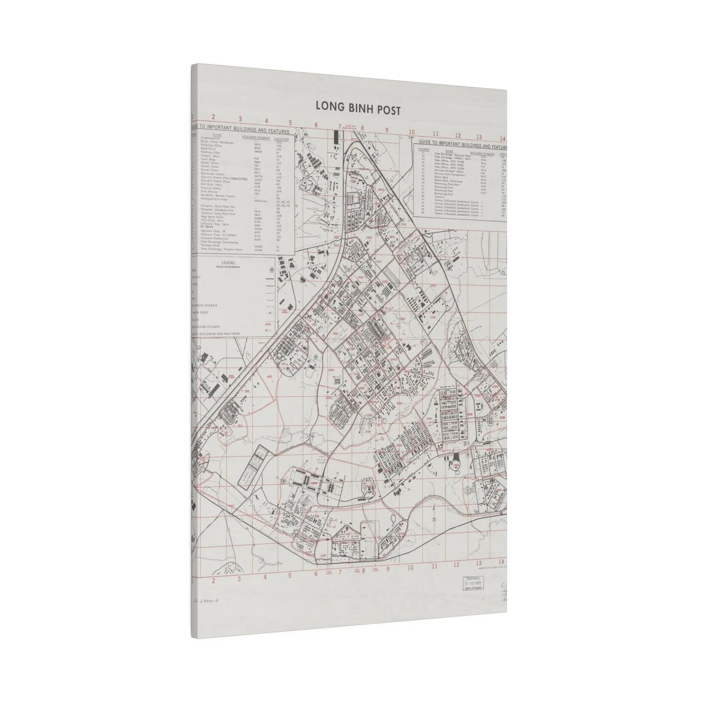 Close-up of textured canvas surface highlighting subtle color variations and aged finish from the Long Bình Post, Vietnam