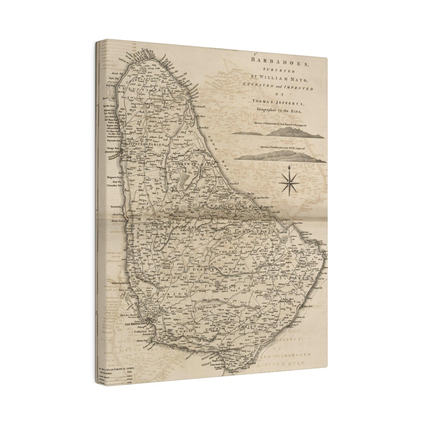 Close-up of woven canvas texture on Barbadoes bag corner highlighting durable stitching and natural fiber detail.