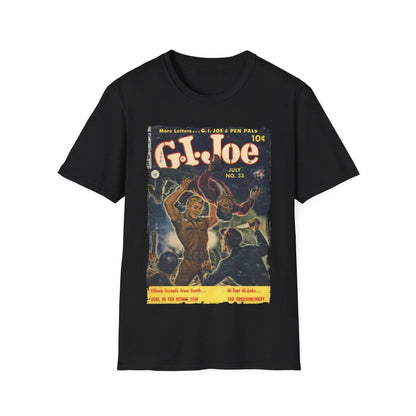 Printify G.I. Joe No.33 unisex softstyle crew neck T-shirt in black cotton with regular fit and DTG print
