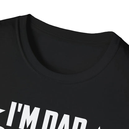 Close-up of the white crew neck, short-sleeve Dad Grandpa Veteran T-shirt fabric texture and reinforced stitching along