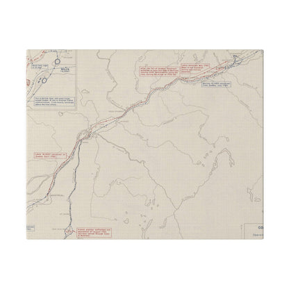 Close-up of worn canvas material showing textured surface and subtle color variations from the Colonial Wars era.