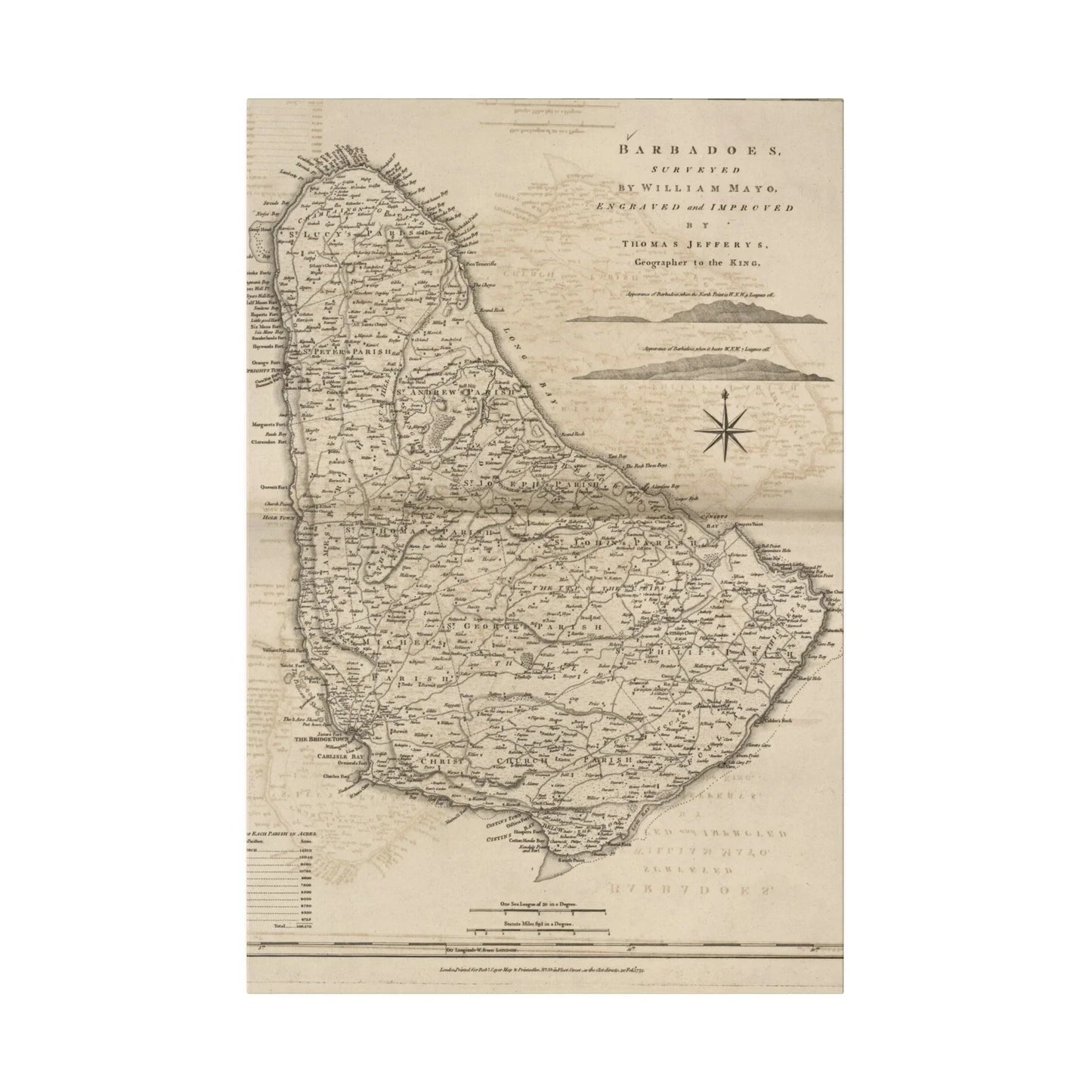 Close-up of the textured canvas surface showcasing subtle weave details and a warm natural beige finish of the Barbadoes