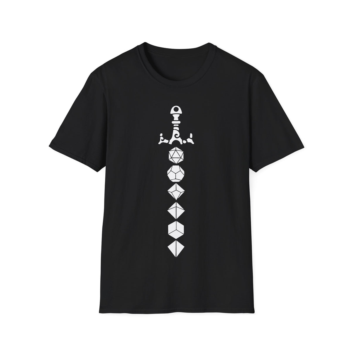 Dice Sword White - Unisex Softstyle T-Shirt