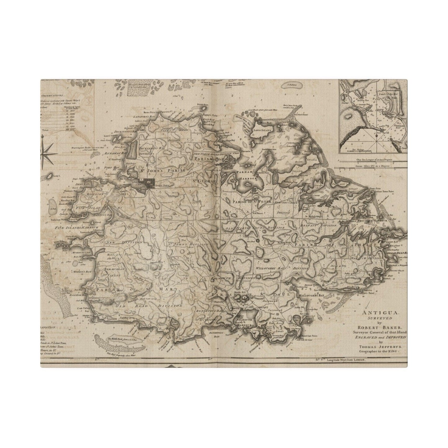 Close-up of the Antigua canvas texture highlighting subtle brushstrokes and matte finish on the framed surface.