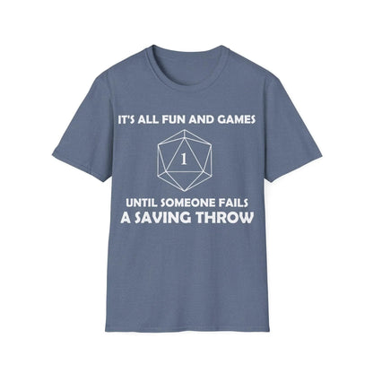 Close-up of the white unisex softstyle T-shirt's stitched neckline and reinforced seam detail from a front low angle.