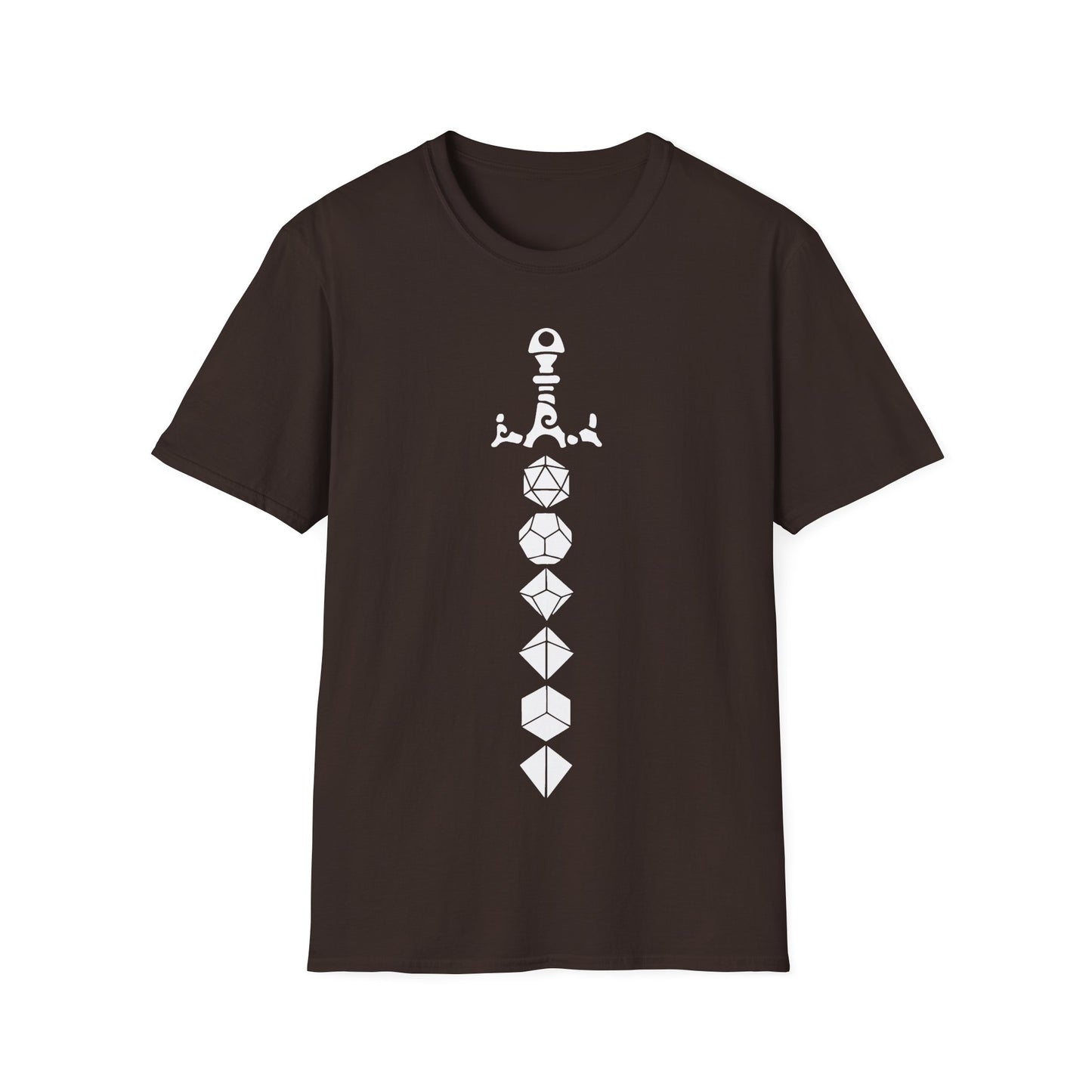 Dice Sword White - Unisex Softstyle T-Shirt