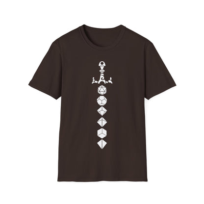 Dice Sword White - Unisex Softstyle T-Shirt