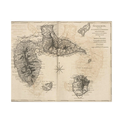 Close-up of the Guadaloupe canvas fabric highlighting its textured weave and natural beige tone from a slight overhead angle.