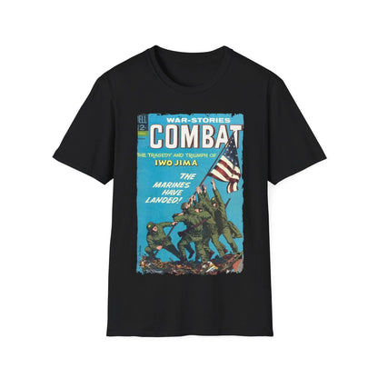 Combat Dec 1966 unisex softstyle T-shirt in heather gray cotton with crew neck, regular fit, DTG print, short sleeves
