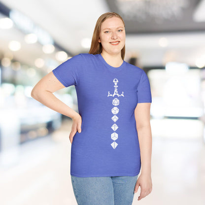 Dice Sword White - Unisex Softstyle T-Shirt