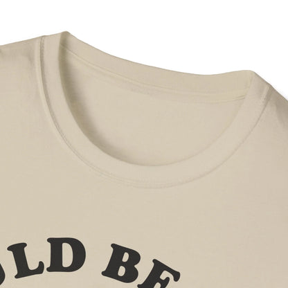 Close-up of the black unisex softstyle T-shirt's neckline and stitching detail, highlighting smooth fabric texture and