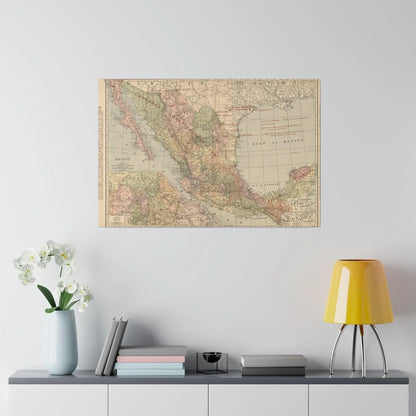 Close-up of textured canvas surface highlighting brushstroke details and subtle color variations of the Mexican Revolution