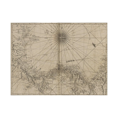 Printify canvas print of the Isthmus of Panama from Great River to Cartagena, 24x36 inches, matte finish, eco-friendly wall