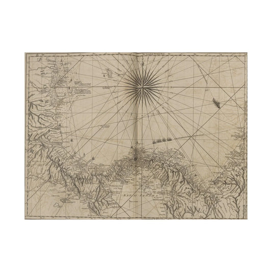 Printify canvas print of the Isthmus of Panama from Great River to Cartagena, 24x36 inches, matte finish, eco-friendly wall