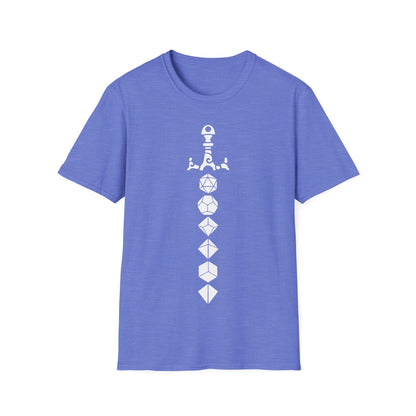 Dice Sword White - Unisex Softstyle T-Shirt