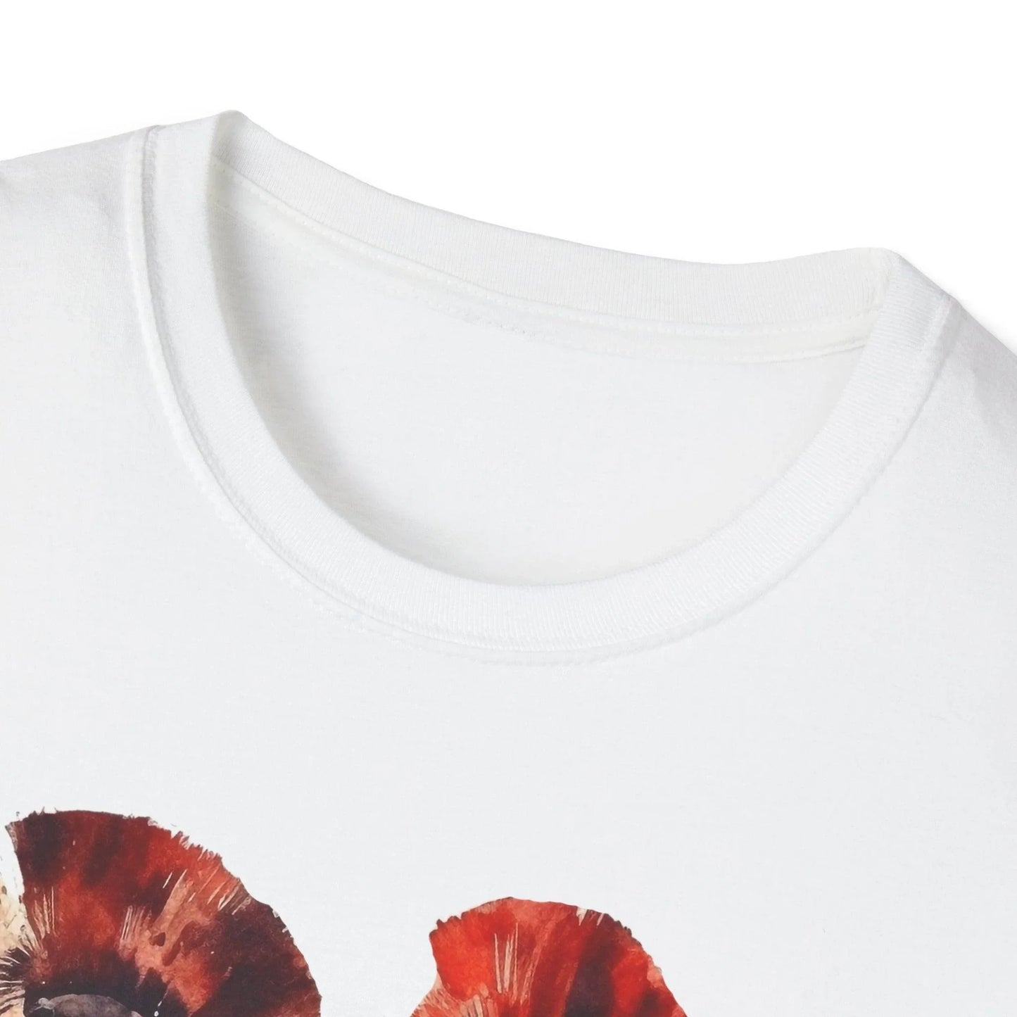 Close-up of the faded ancient warrior design on the chest area, highlighting detailed linework and vintage distressed print.