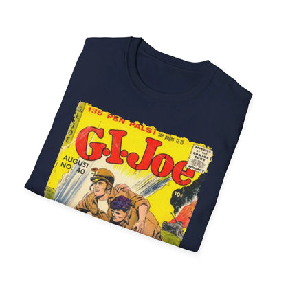 Close-up of the G.I. Joe No.40 T-shirt's vibrant front graphic, showcasing detailed print and soft cotton fabric texture.