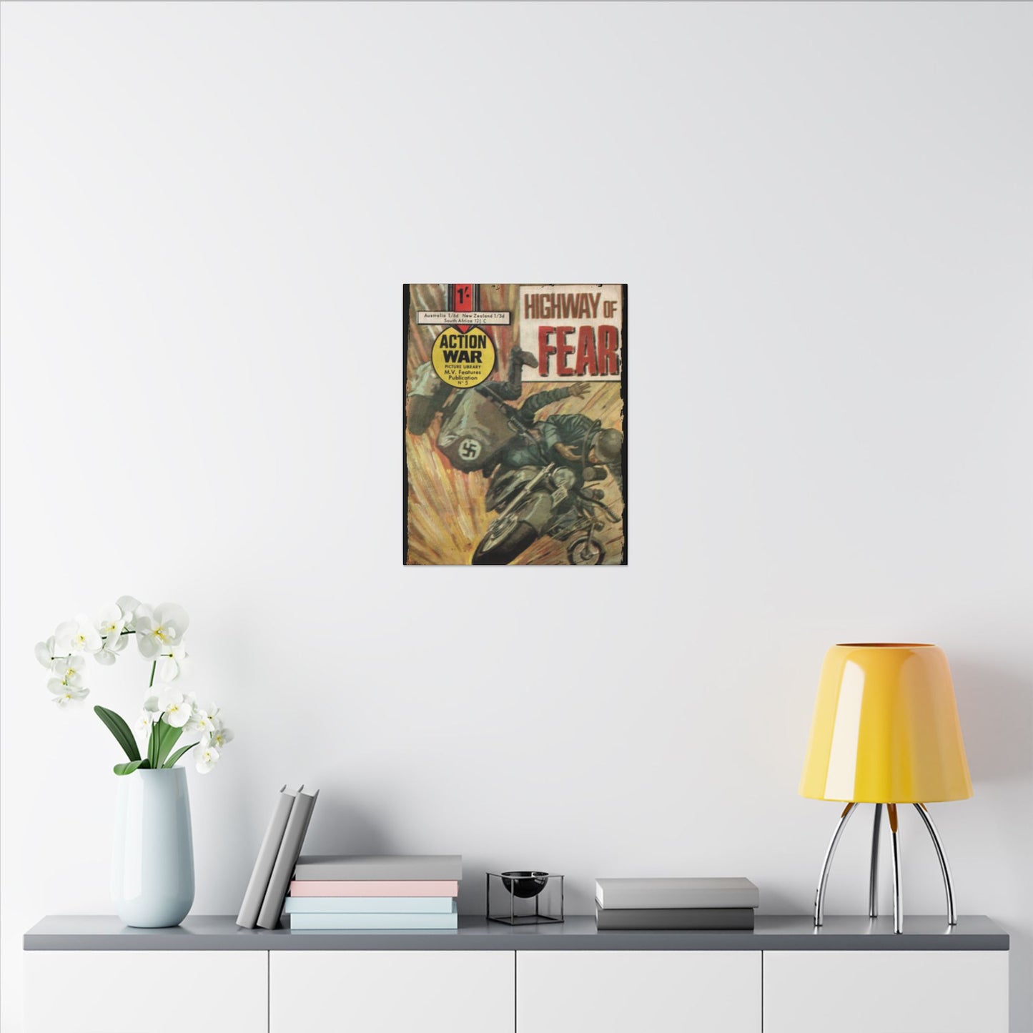 Close-up of textured canvas material with visible fabric weave and subtle paint strokes, highlighting the detailed surface