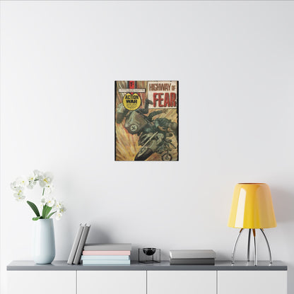 Close-up of textured canvas material with visible fabric weave and subtle paint strokes, highlighting the detailed surface