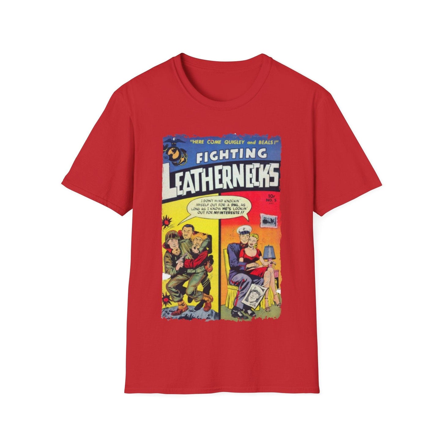 Close-up of the unisex T-shirt’s collar showing reinforced stitching and soft fabric texture in heather gray color.