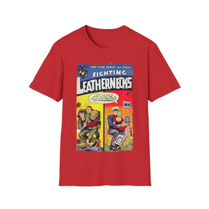 Close-up of the unisex T-shirt’s collar showing reinforced stitching and soft fabric texture in heather gray color.