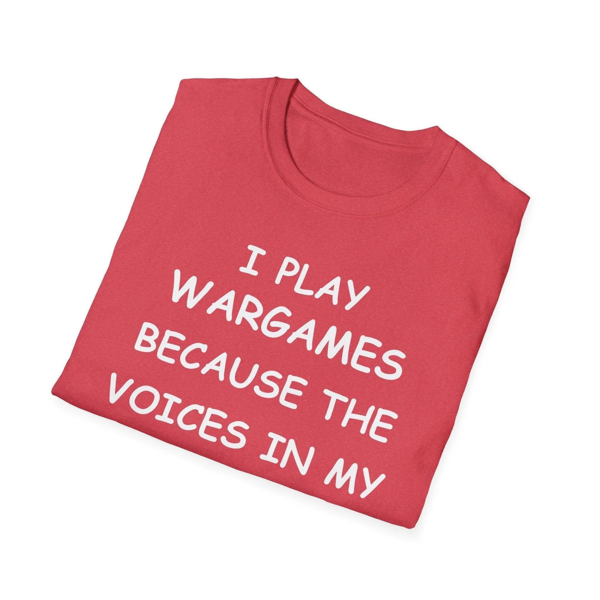 Close-up of the White I Play Wargames T-shirt's interior neckline stitching and fabric texture at a slight angle