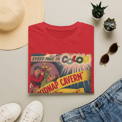 Close-up of the Climax Color No.1 T-shirt neckline showing soft cotton fabric and reinforced double-stitched collar detail.