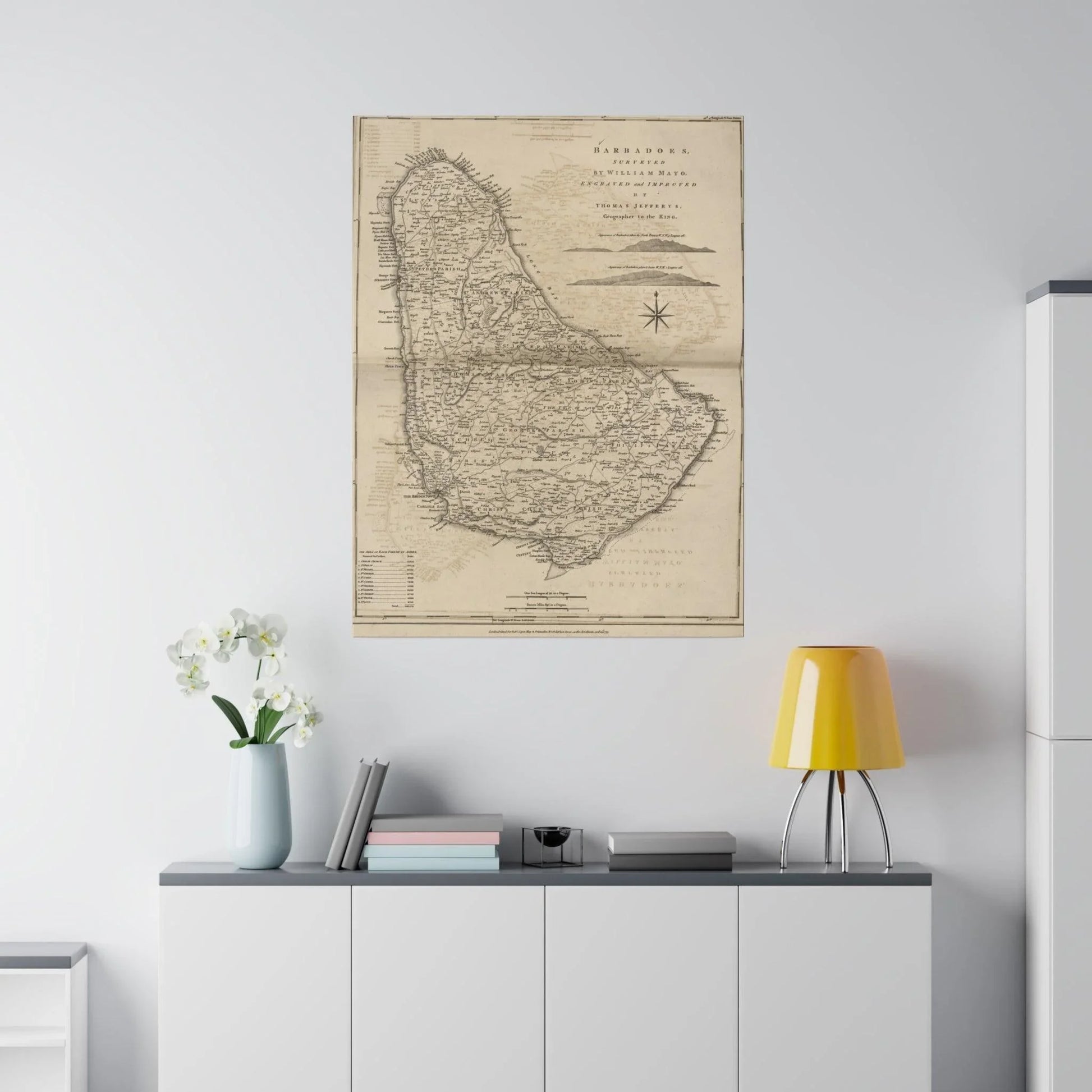 Close-up of the textured canvas fabric revealing subtle weave details and rich color variation on the Barbadoes piece.