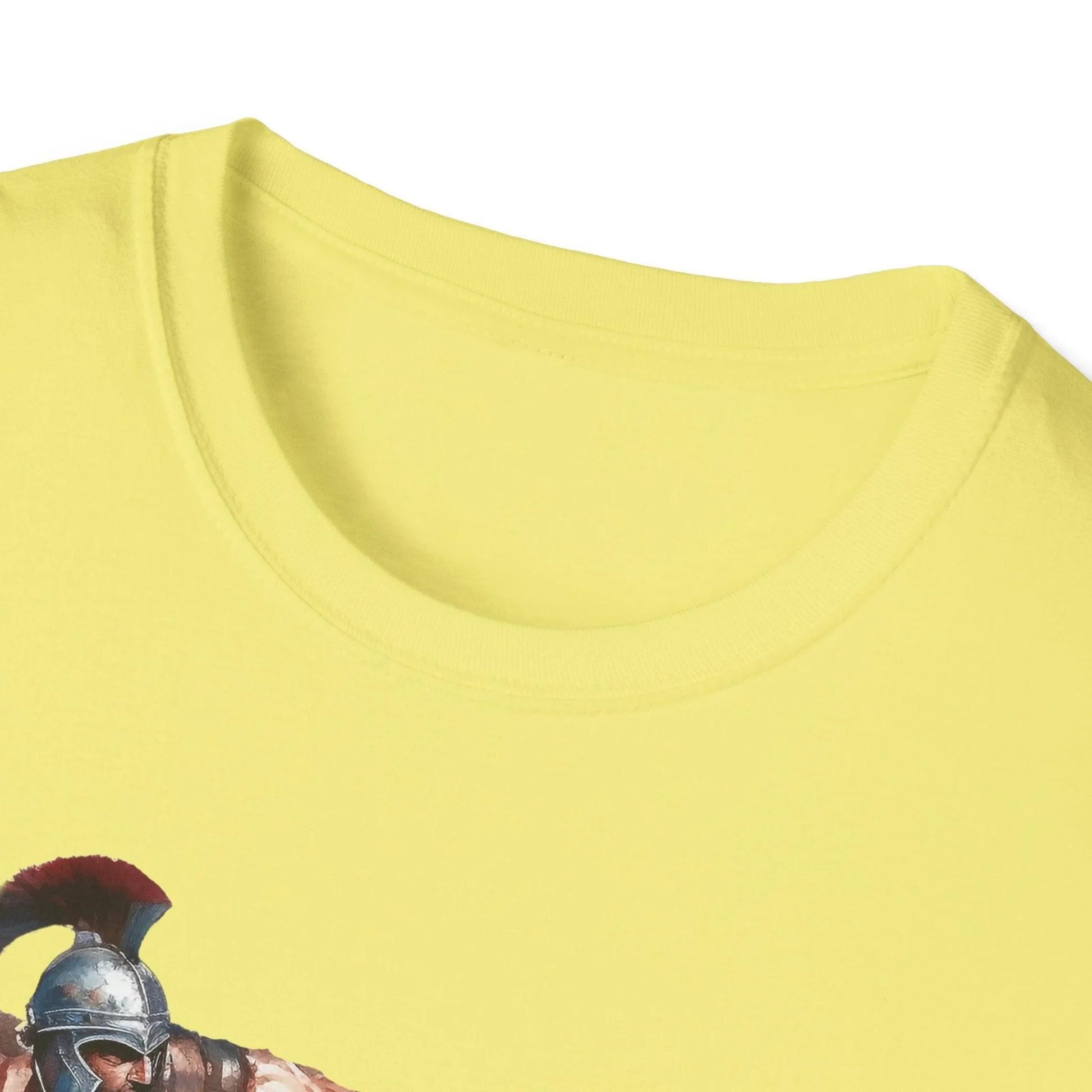 Close-up of the embroidered "Ancient Combat" logo on the chest’s relaxed fit, showcasing detailed stitching on navy blue