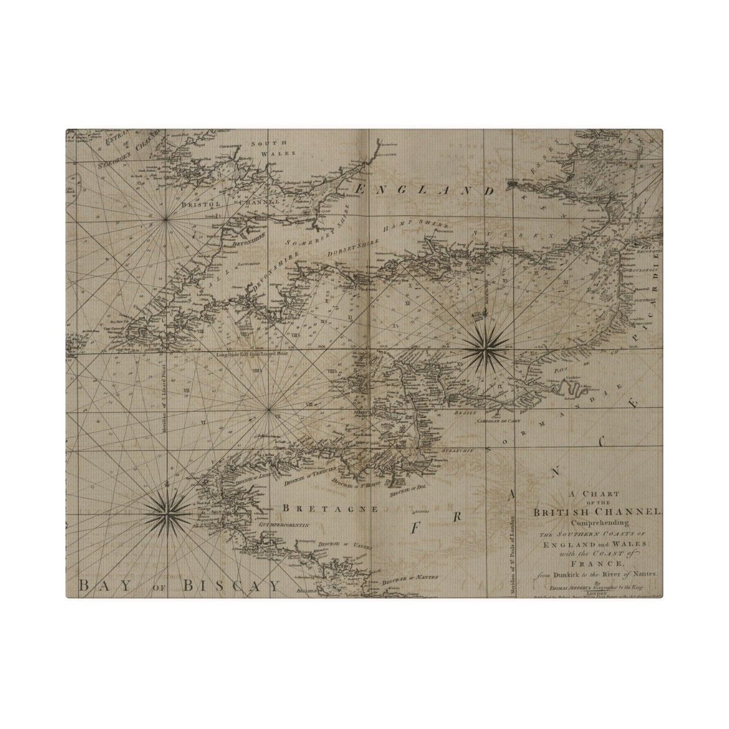 Detailed view of the textured canvas surface highlighting brushstroke patterns and subtle color variations in the Chart of