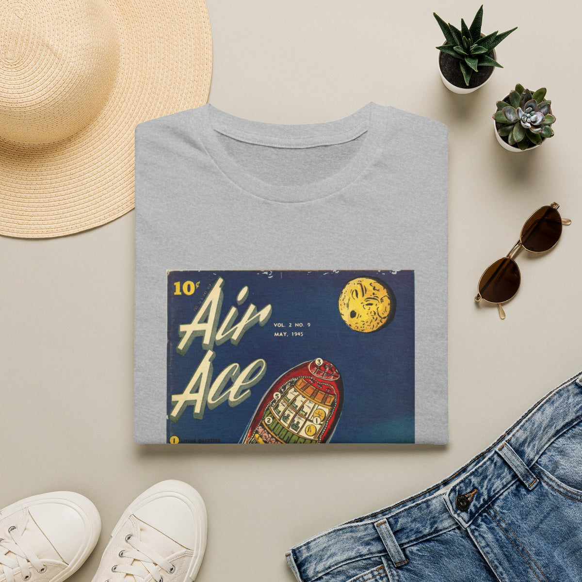 Close-up of the unisex softstyle T-shirt neckline showcasing the sewn-in label and smooth fabric texture in deep navy color