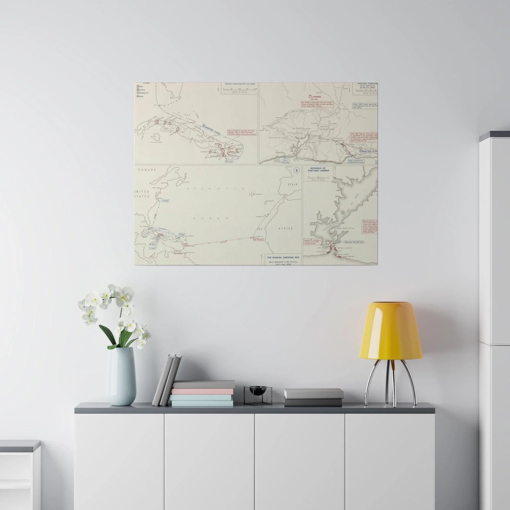 Spanish-American War, Santiago Campaign, Naval Operatoins in the Atlantic Apr-May, Defenses of Santiago Harbor, Spanish Dispositions 20 June, Initial Ops 22-24 June 1898 - Pacific Sky Games