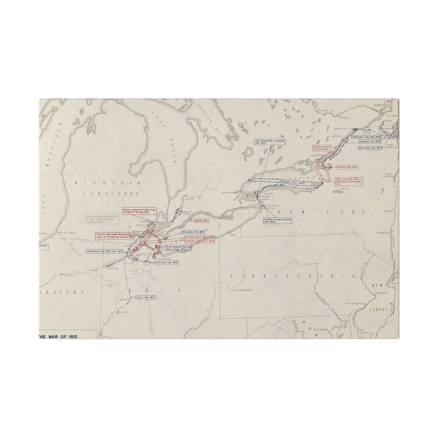 War of 1812, Operations In The North 1812-1814 - Pacific Sky Games