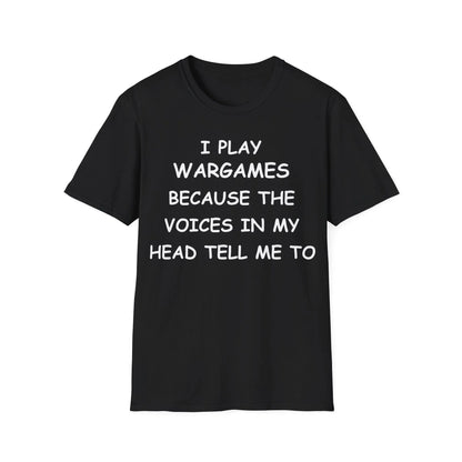 Printify I Play Wargames White unisex cotton crew neck T-shirt, regular fit, short sleeves, softstyle fabric