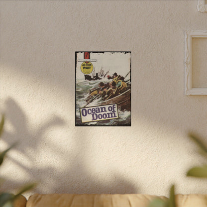 Close-up of the canvas edge showing textured material and precise stitching, highlighting the artwork's durability and