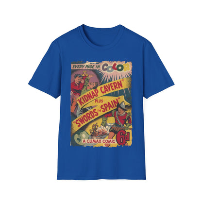 Close-up of the Climax Color No.1 unisex softstyle T-shirt collar showing smooth, reinforced neckline stitching and vibrant