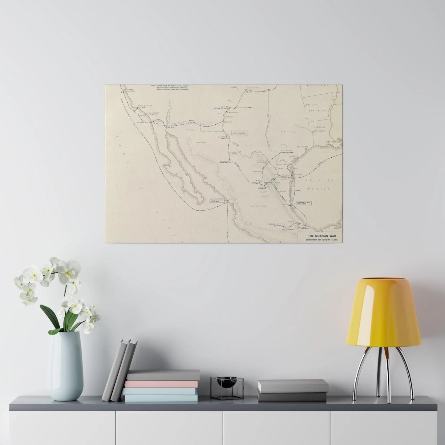 Close-up of detailed canvas texture and aged finish highlighting vintage map design on product #26 of 32.