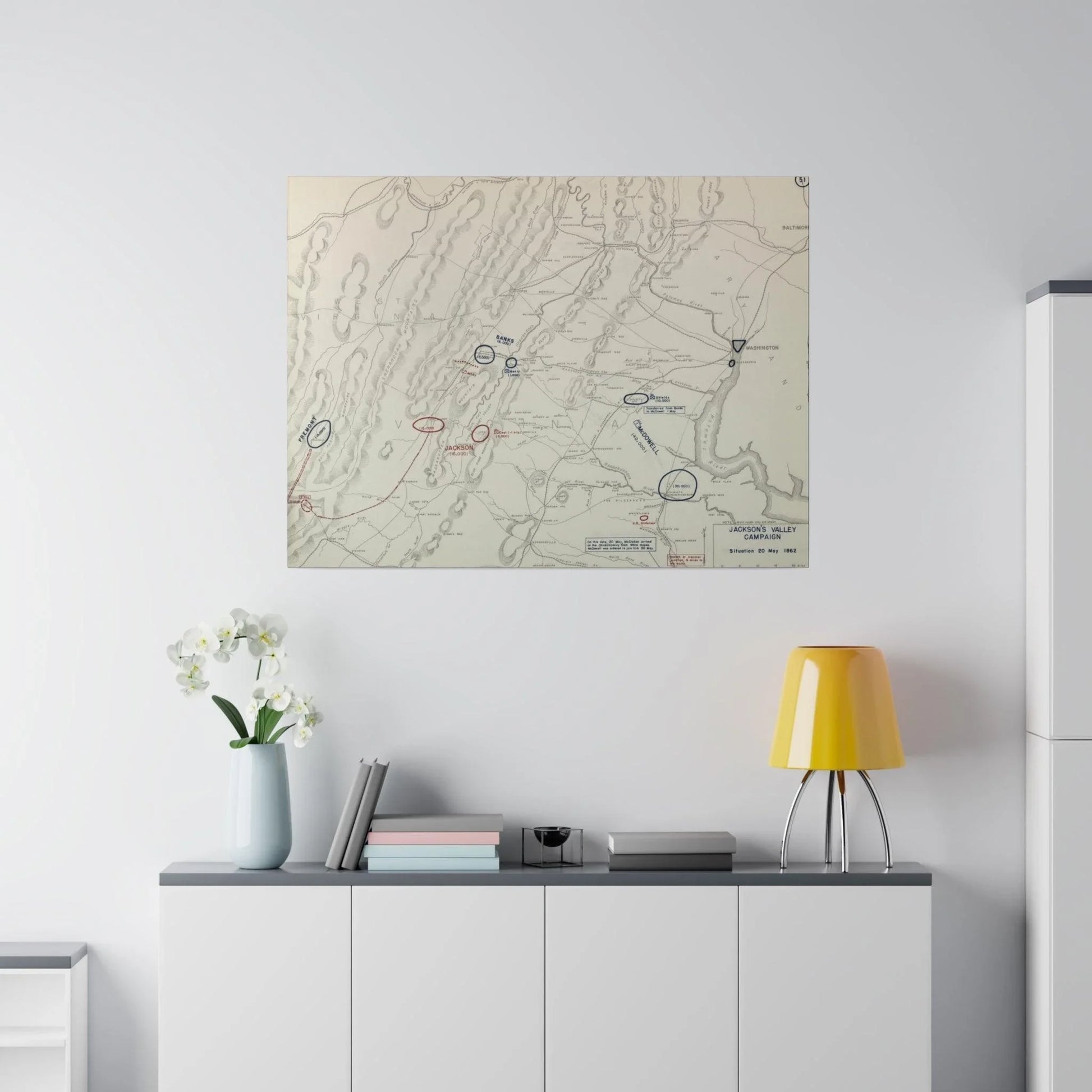 Close-up of textured canvas surface highlighting subtle brushstroke details and aged coloration of the Civil War scene.