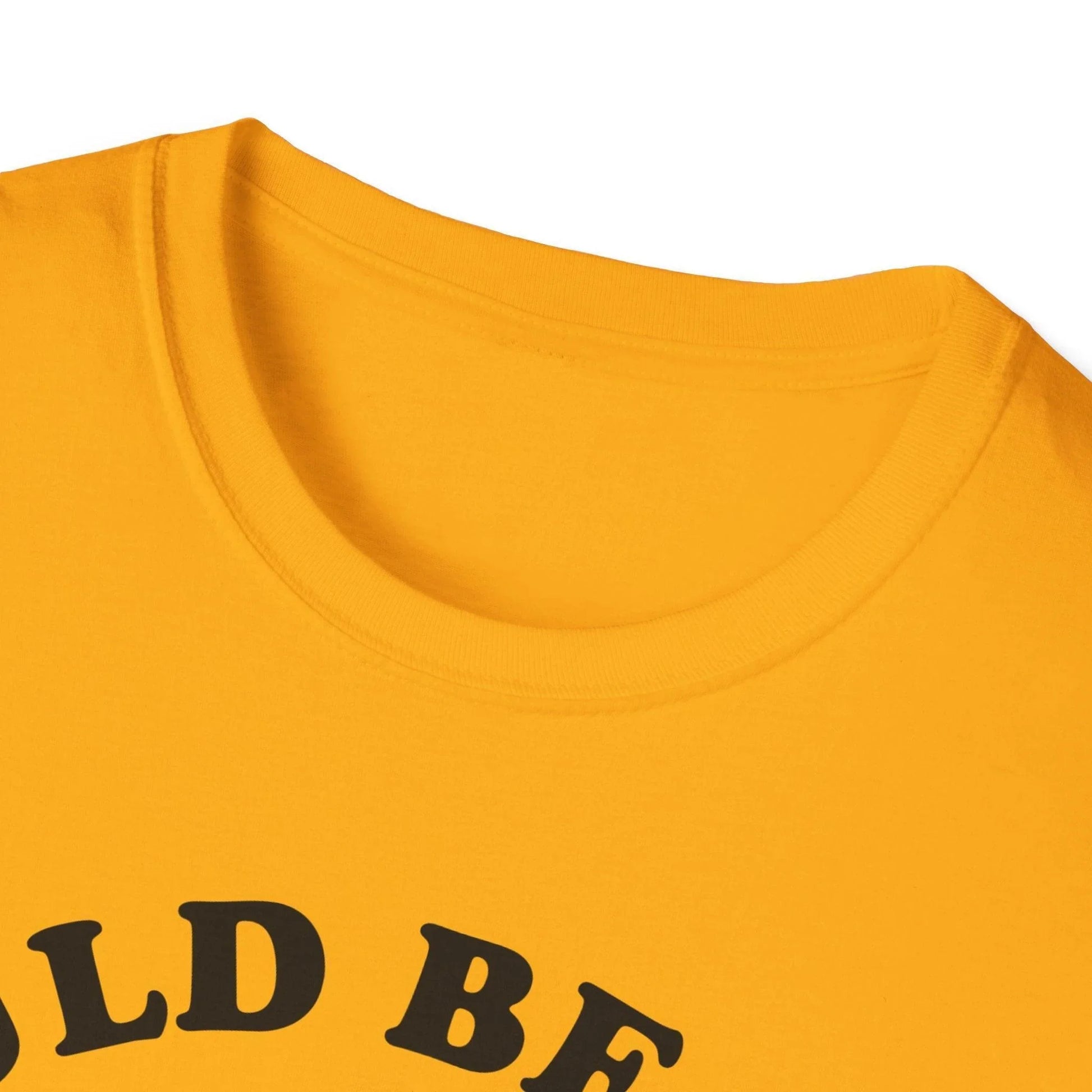 Close-up of black unisex softstyle T-shirt fabric showing smooth texture and subtle stitching details at neckline and sleeve