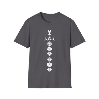 Dice Sword White - Unisex Softstyle T-Shirt