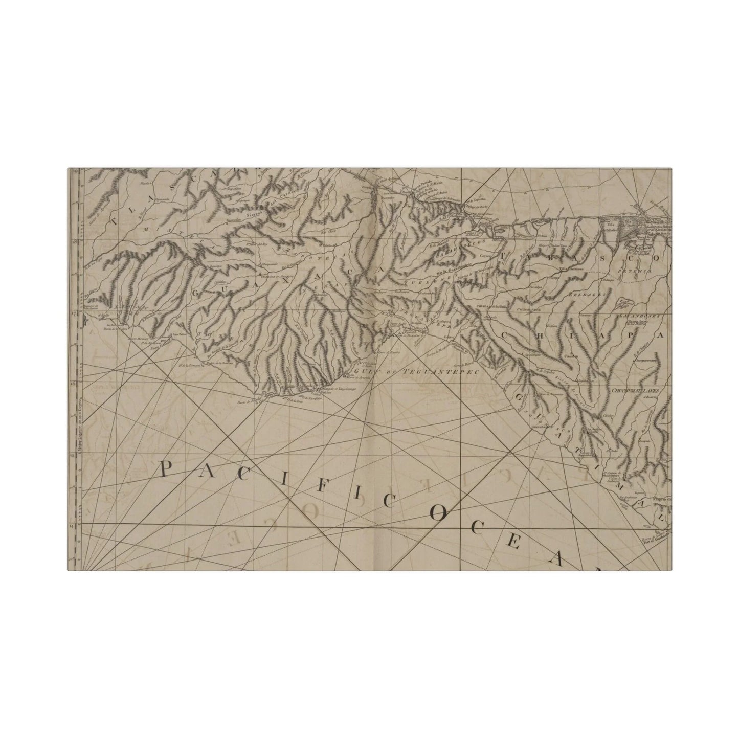 Close-up of the textured canvas surface highlighting subtle brushstroke details and warm earth-tone coloration.