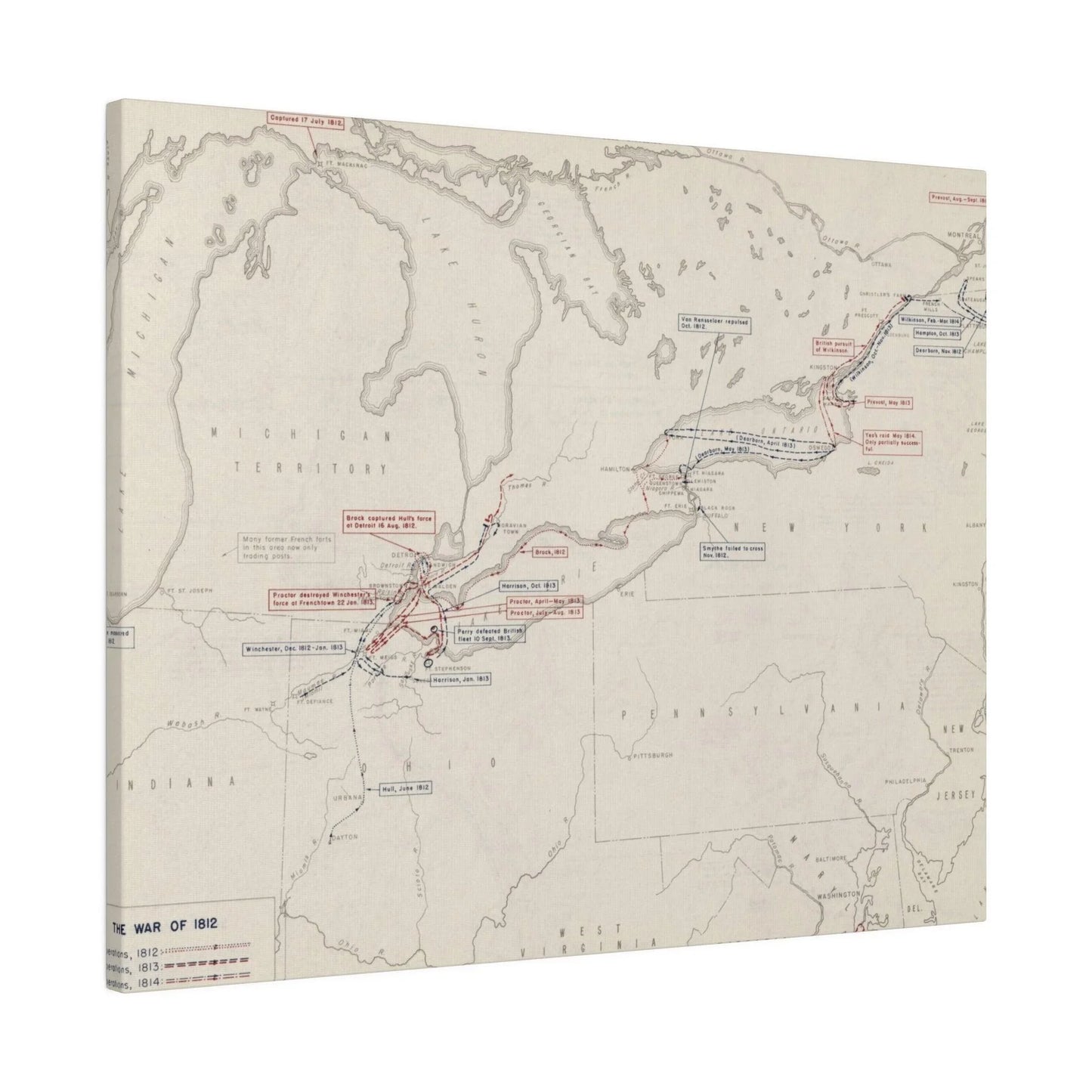 War of 1812, Operations In The North 1812-1814 - Pacific Sky Games